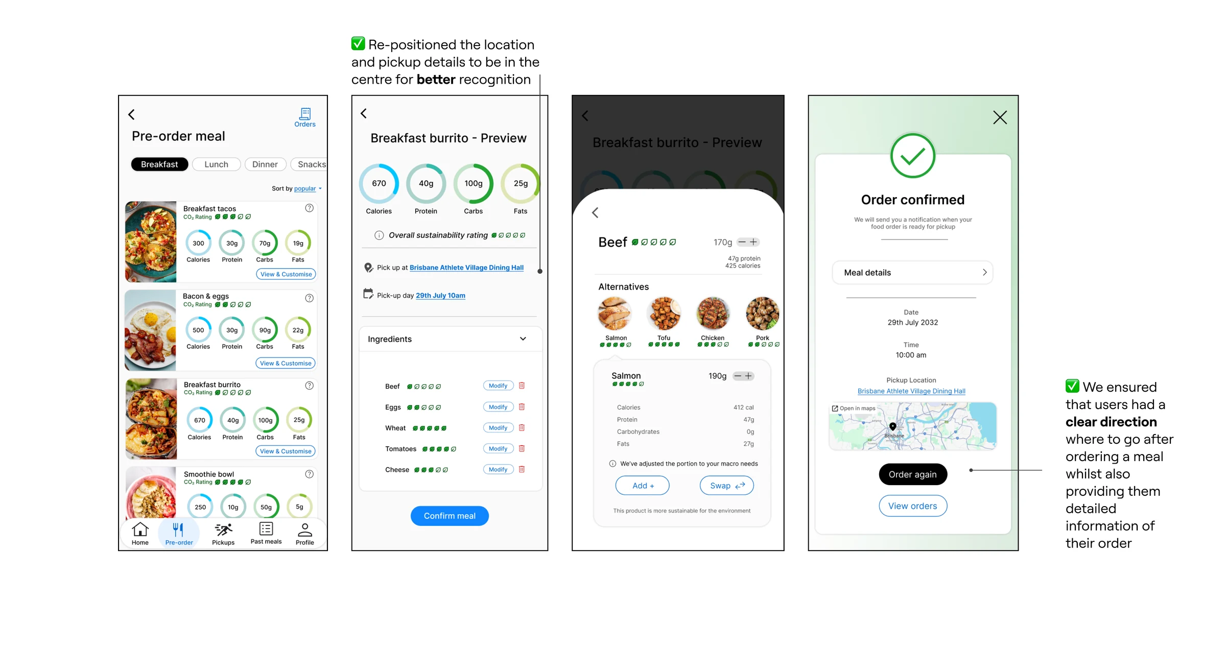 Pre-order — Adding / swapping foods were unclear — after